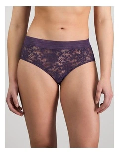 Jessie Midi Brief in Purple Velvet