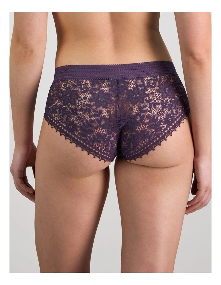 Jessie Midi Brief in Purple Velvet image 2