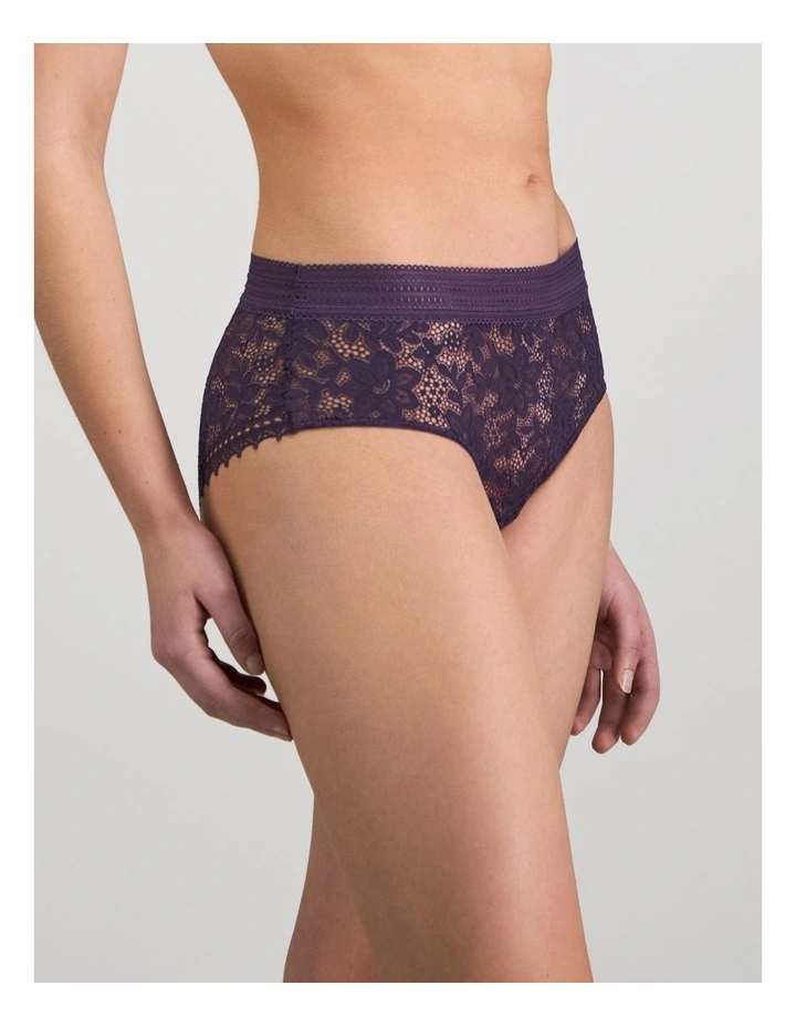 Jessie Midi Brief in Purple Velvet image 3