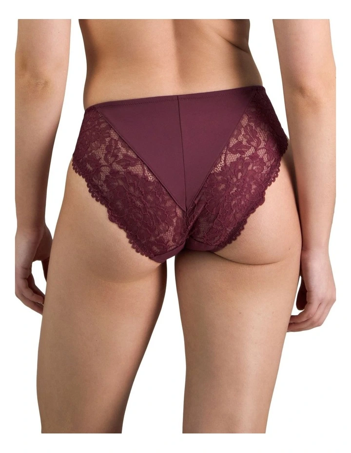 Laurel High Cut Brief in Fig image 2