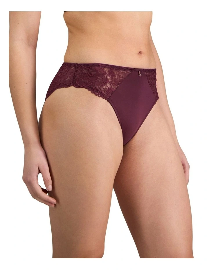 Laurel High Cut Brief in Fig image 3
