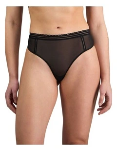 Sheer Essence Thong in Black