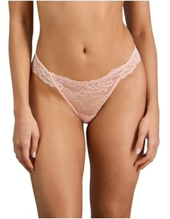 My Fit Lace Thong in Evening Sand