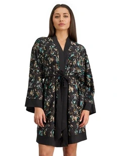 Lost Paradise Robe in Black Print