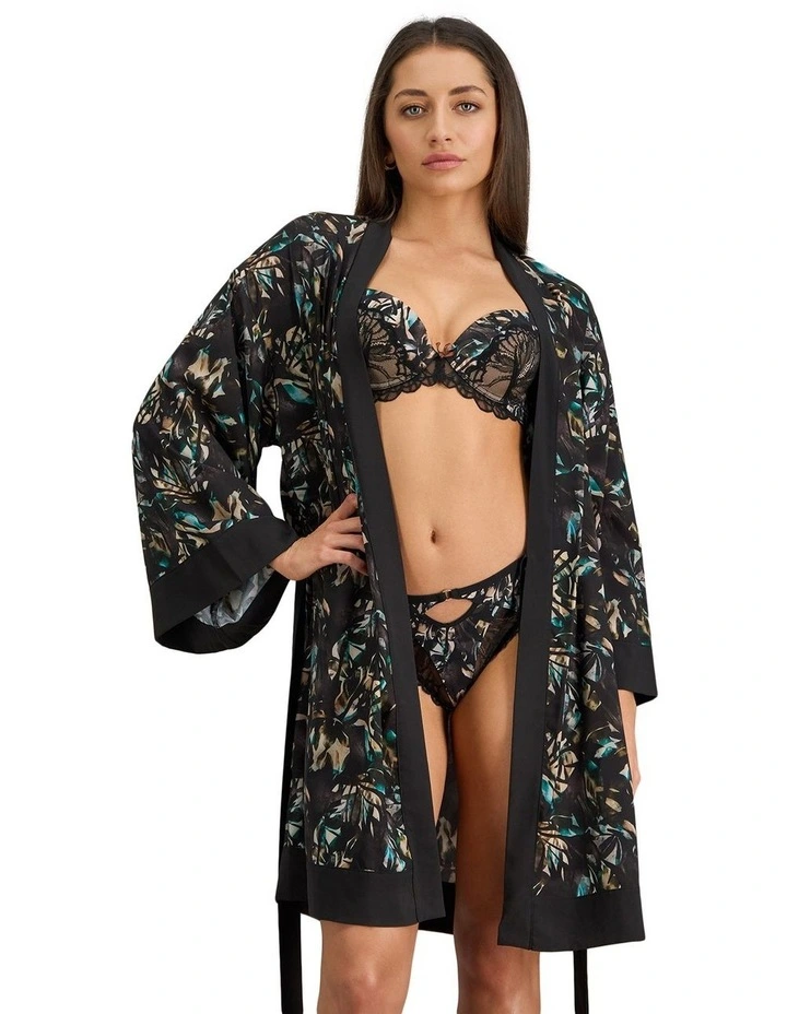 Lost Paradise Robe in Black Print image 2