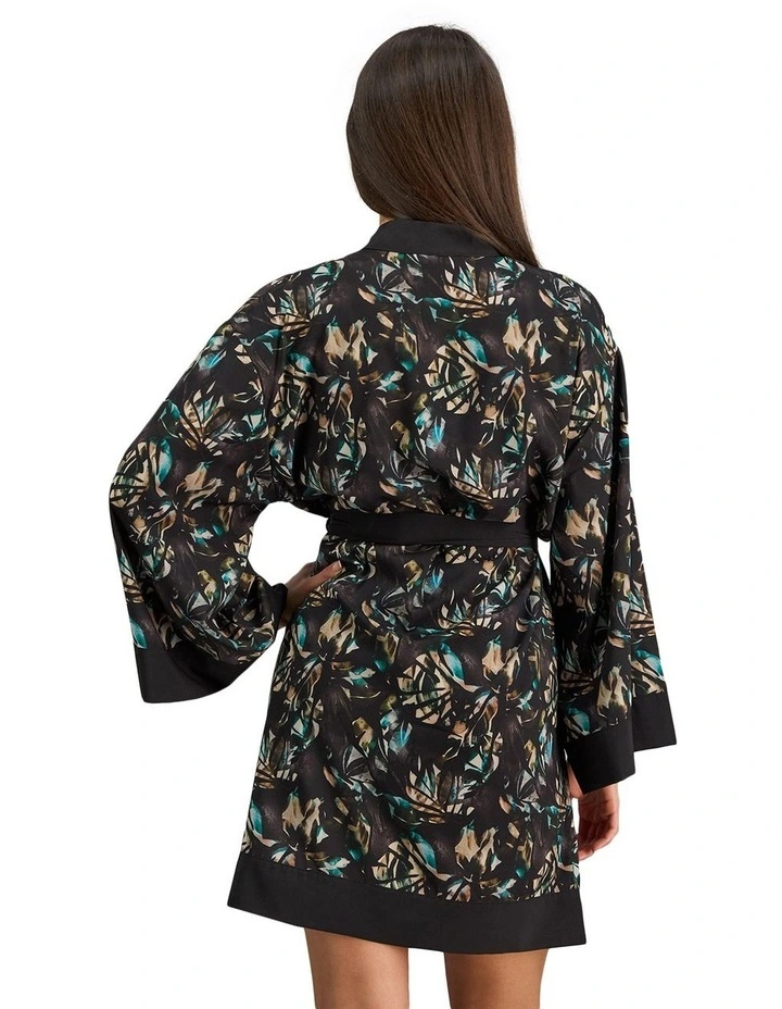 Lost Paradise Robe in Black Print image 4