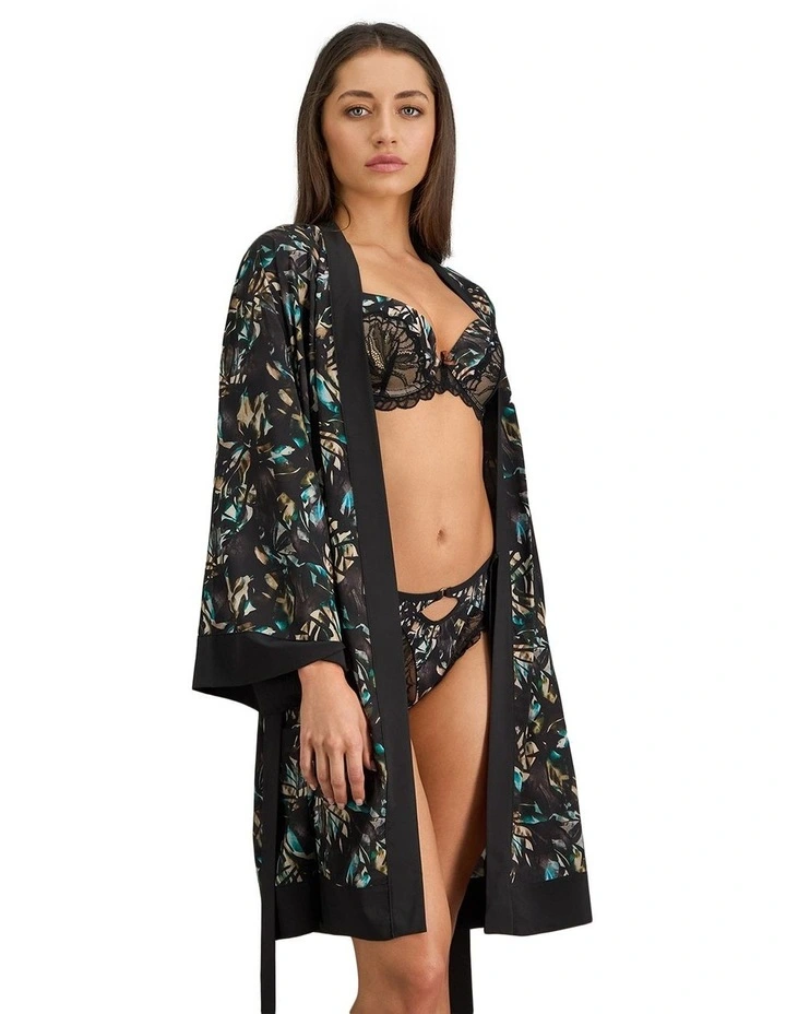 Lost Paradise Robe in Black Print image 5