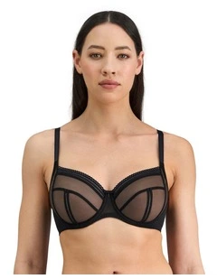 Sheer Essence Underwire Bra in Black