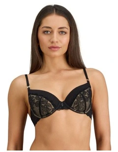 Lace Impact Contour Bra in Black