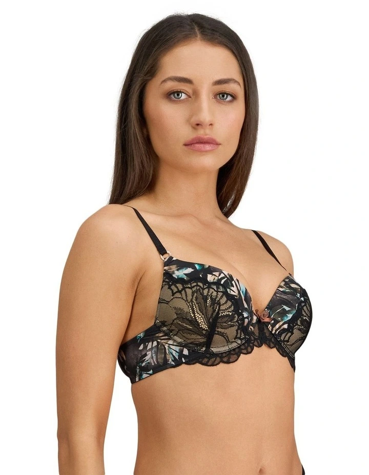 Lost Paradise Push Up Bra in Black Print image 3