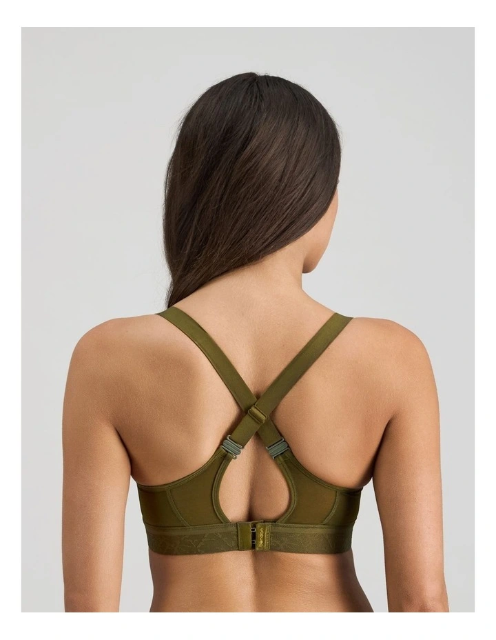 Bendon Breathe Contour Bra in Dark Olive/Pink image 4