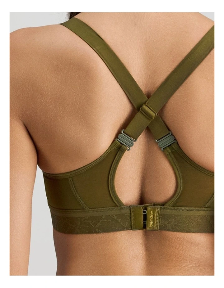 Bendon Breathe Contour Bra in Dark Olive/Pink image 6