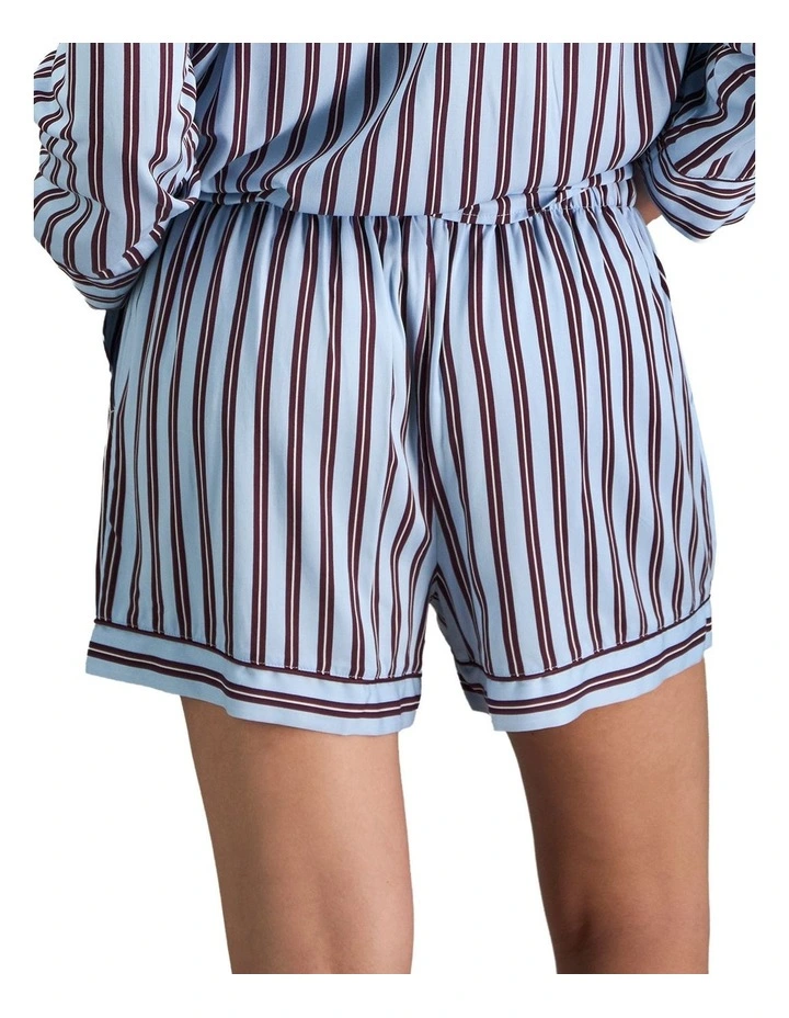 Cabana Stripe PJ Shorts in Cool Blue image 2