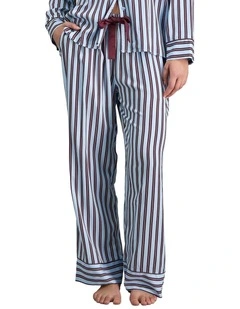 Cabana Stripe Long PJ Pant in Cool Blue