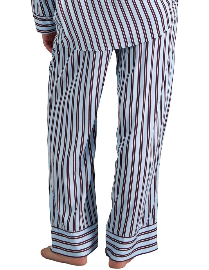 Cabana Stripe Long PJ Pant in Cool Blue image 2