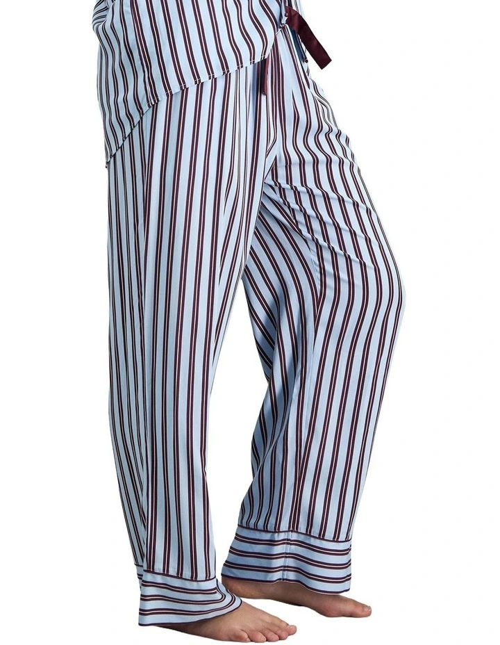 Cabana Stripe Long PJ Pant in Cool Blue image 3