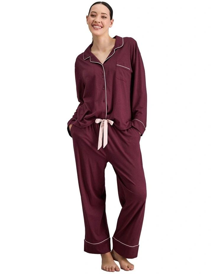 Dolce Long PJ Set in Fig image 2