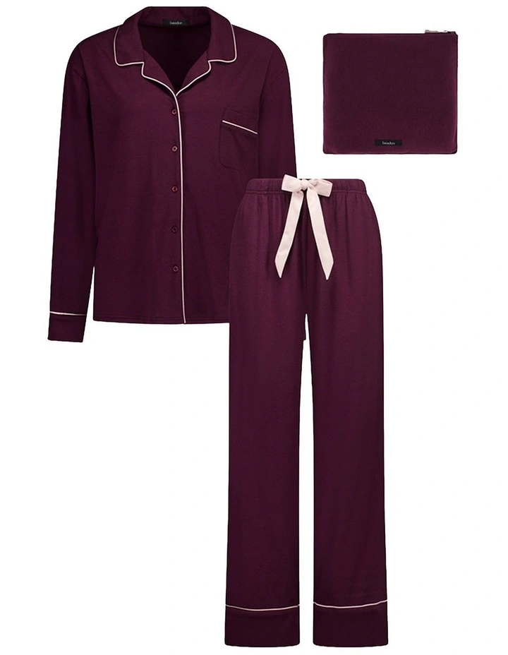 Dolce Long PJ Set in Fig image 7