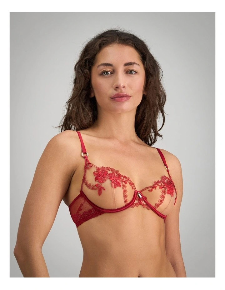 Niara Underwire Bra in Jester Red image 3