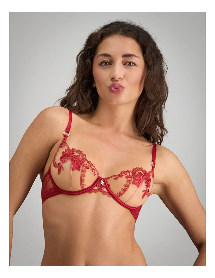 Niara Underwire Bra in Jester Red image 4