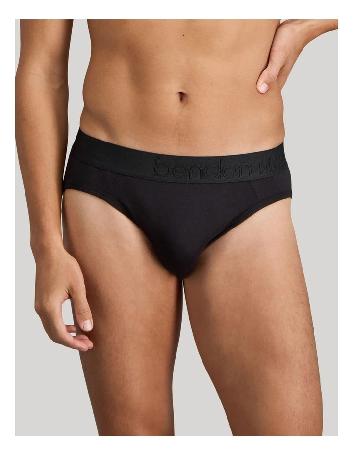 Bamboo Mens Brief in Black image 3