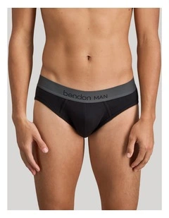 Cotton Low-Rise Mens Brief in Black
