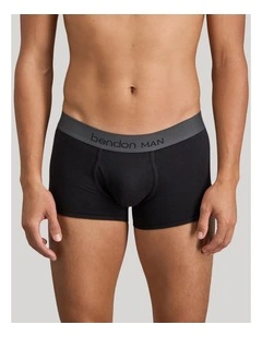Cotton Low-Rise Mens Trunk in Black