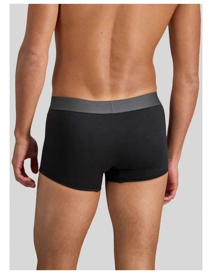 Cotton Low-Rise Mens Trunk in Black image 2