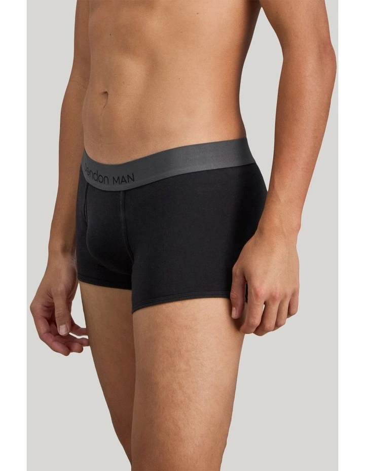 Cotton Low-Rise Mens Trunk in Black image 4