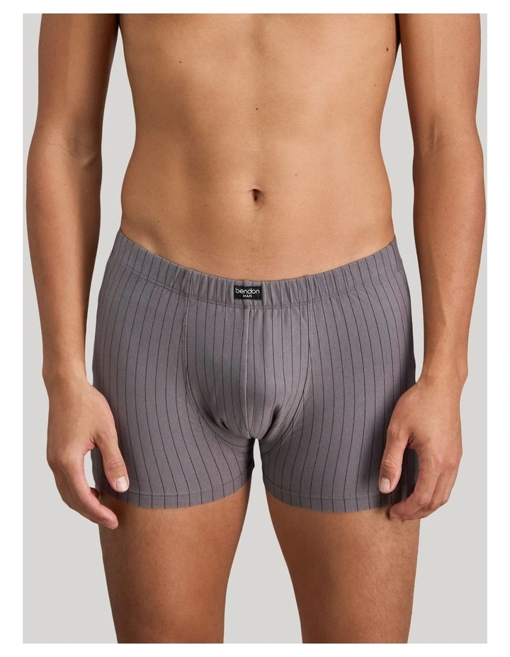 Cotton Stretch Mens Trunk in Ash Pinstripe image 1