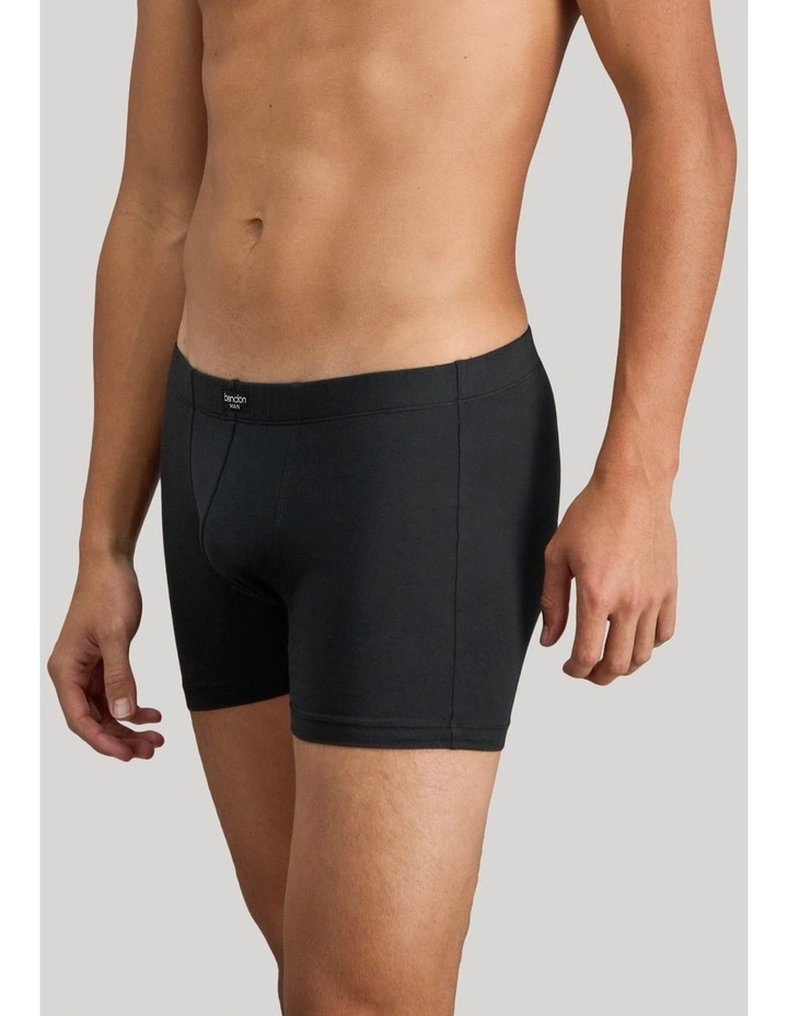 Cotton Stretch Mens Trunk in Black image 3