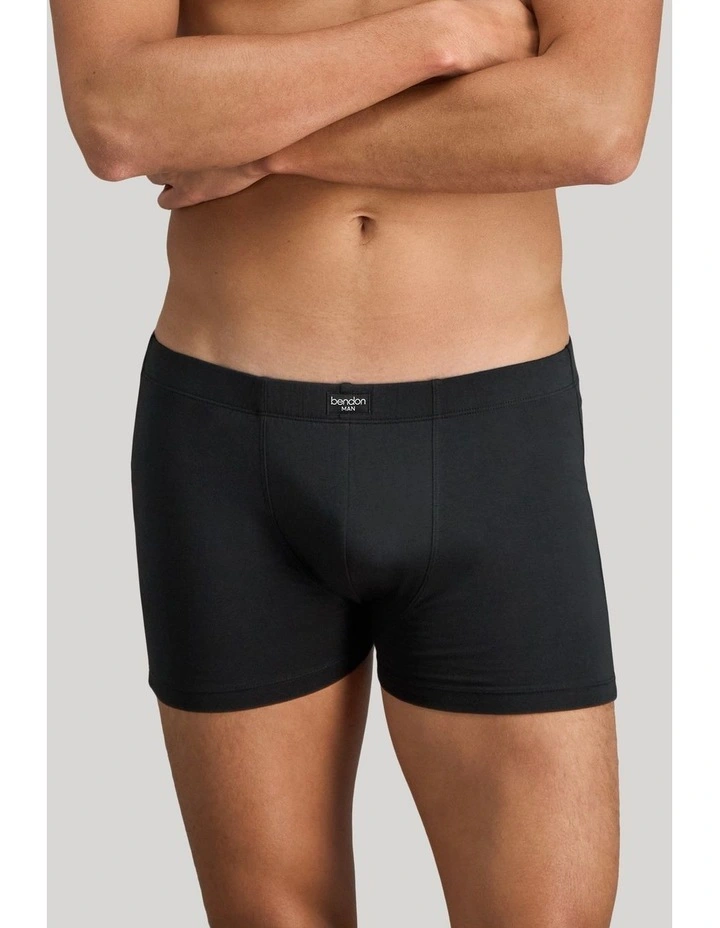 Cotton Stretch Mens Trunk in Black image 5