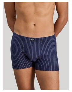Cotton Stretch Mens Trunk in Peacoat Pinstripe