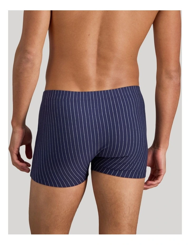Cotton Stretch Mens Trunk in Peacoat Pinstripe image 2