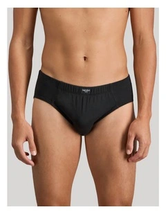 Cotton Stretch Mens Brief in Black