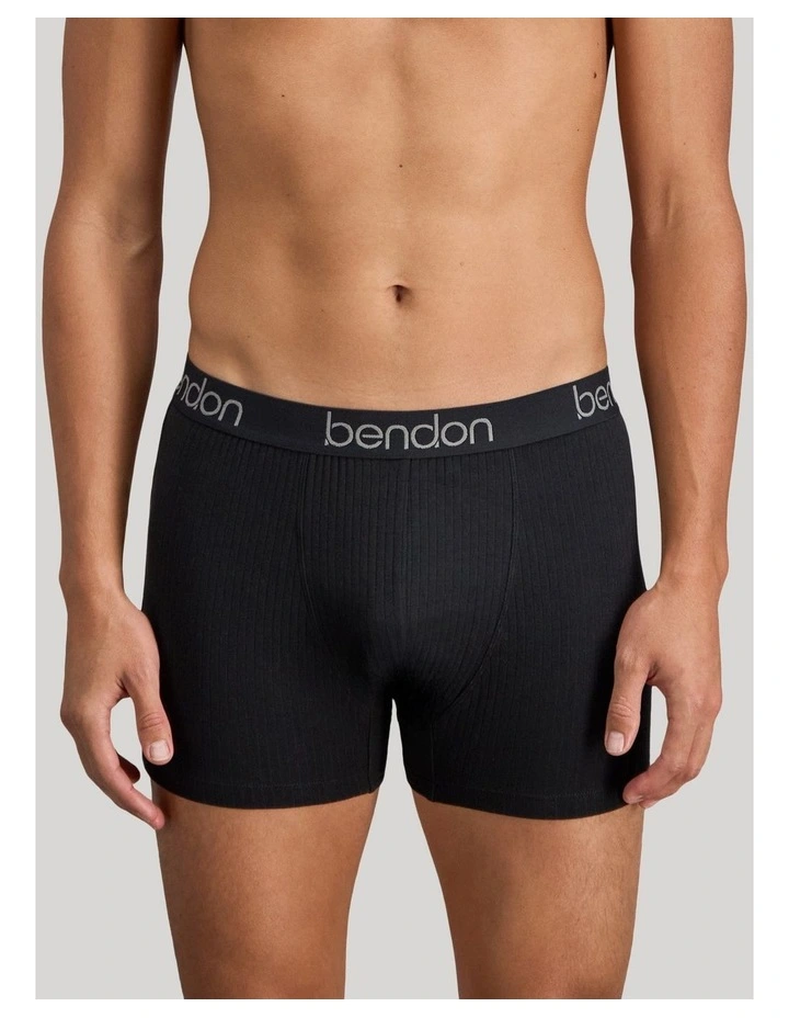 Cotton Texture Mens Trunk in Black image 1