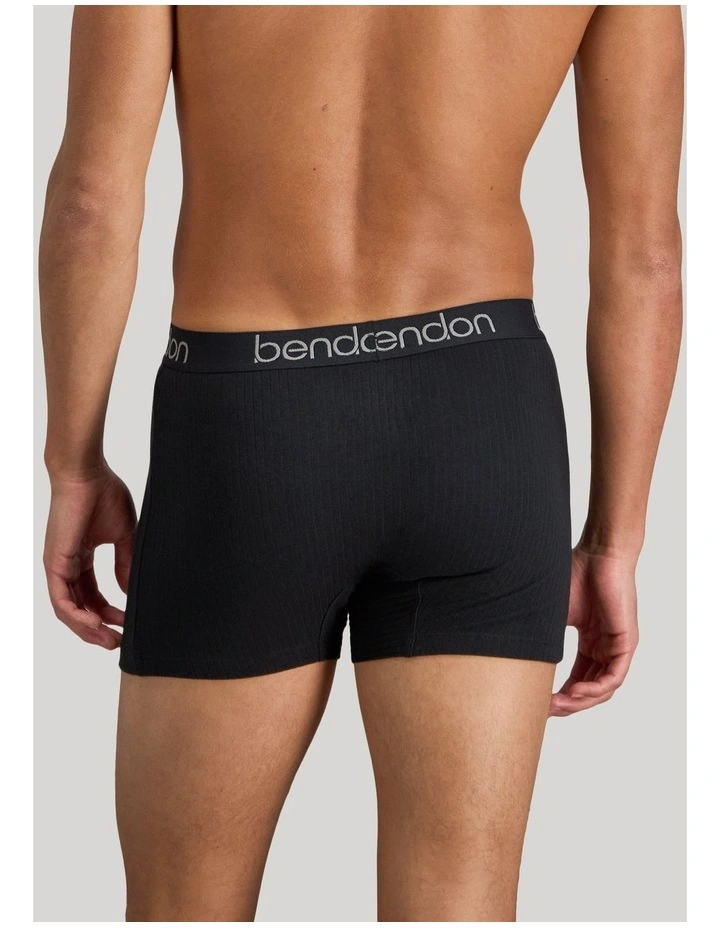 Cotton Texture Mens Trunk in Black image 2