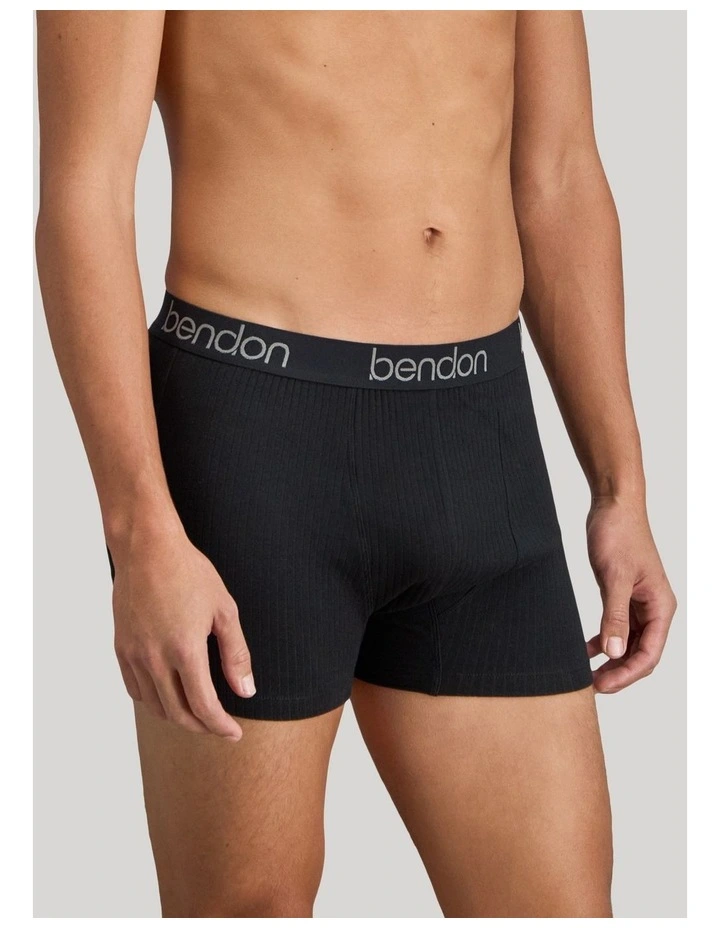 Cotton Texture Mens Trunk in Black image 3