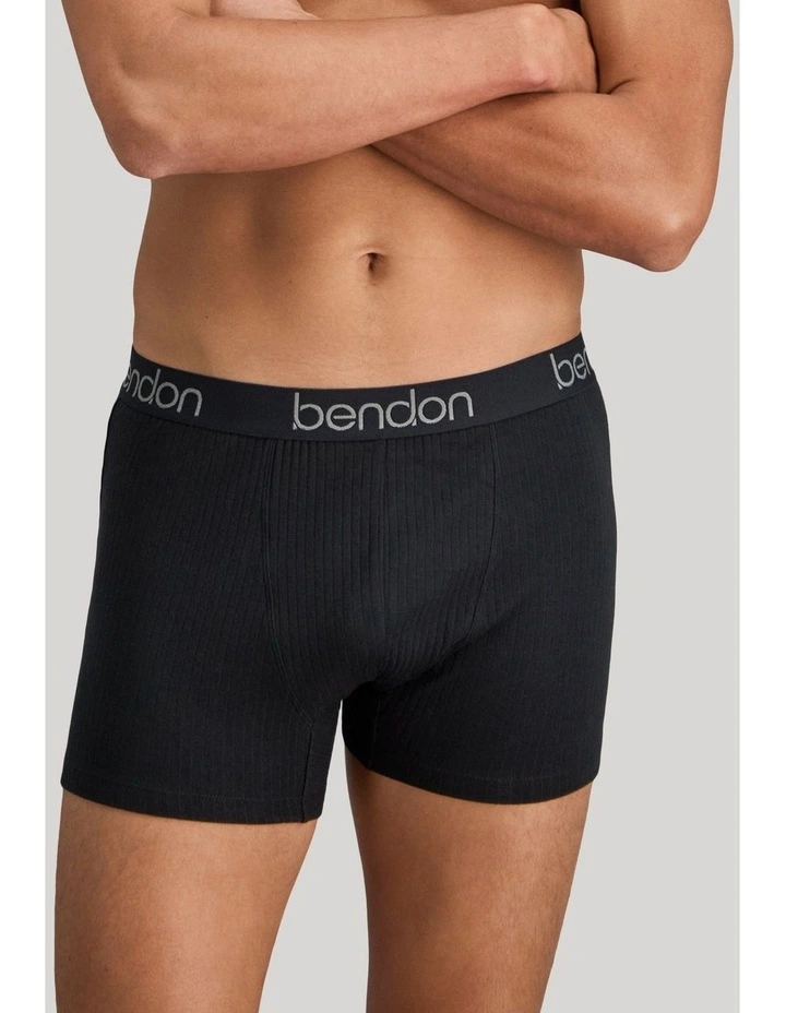 Cotton Texture Mens Trunk in Black image 4