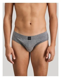 High Tech Cotton Mens Brief in Grey Marl