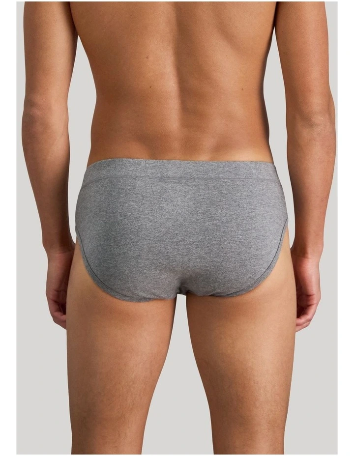 High Tech Cotton Mens Brief in Grey Marl image 2