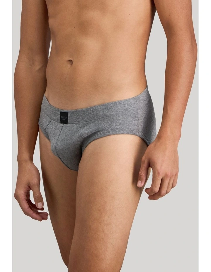 High Tech Cotton Mens Brief in Grey Marl image 3
