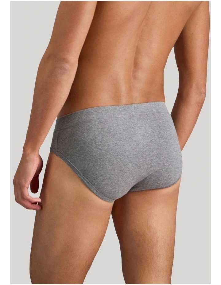 High Tech Cotton Mens Brief in Grey Marl image 5