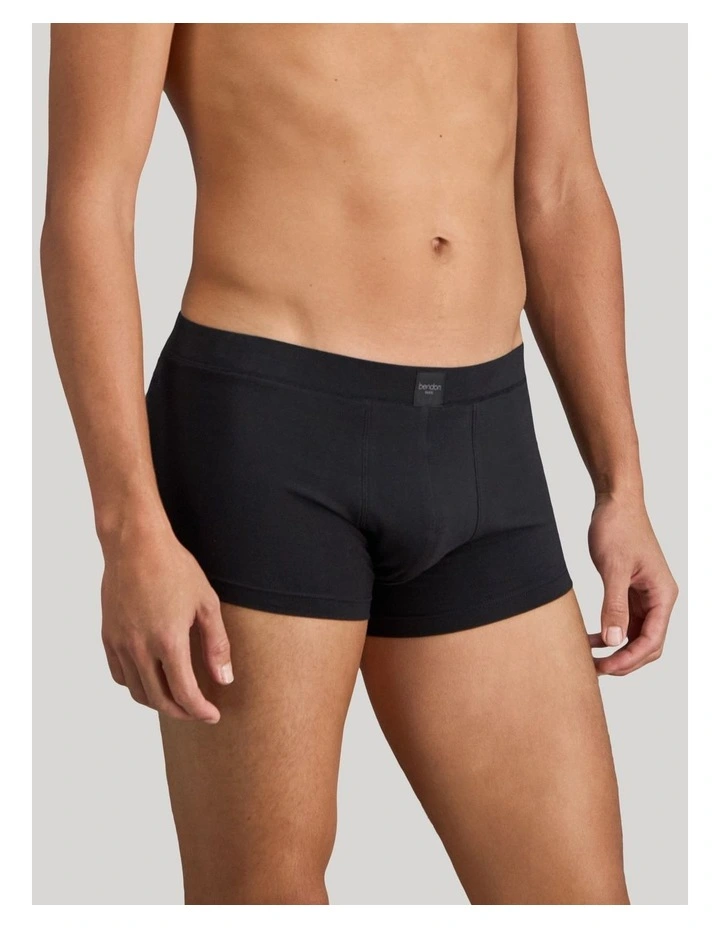 High Tech Cotton Mens Trunk in Black image 3