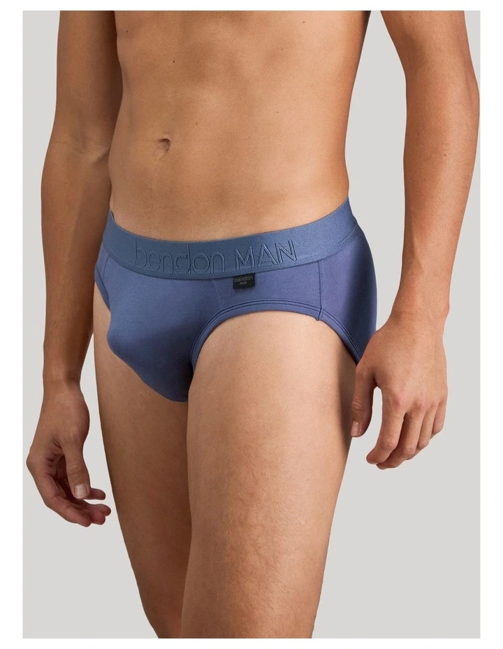 Bamboo Mens Brief in Vintage Indigo image 3