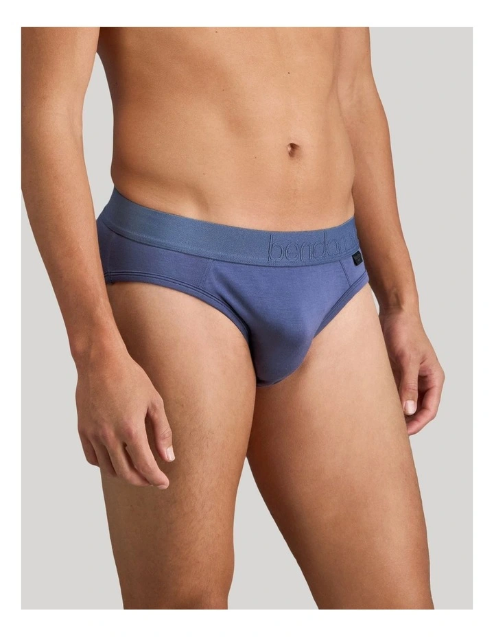 Bamboo Mens Brief in Vintage Indigo image 4