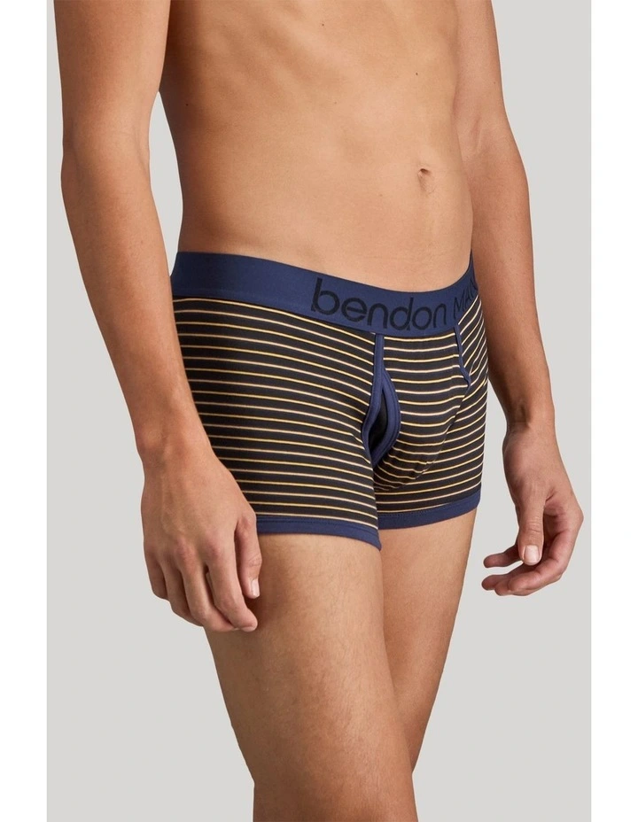 Bold Stripe Mens Trunk in Black/Oak Buff Stripe image 5