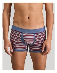 Bold Stripe Mens Trunk in Indigo/Fig Stripe