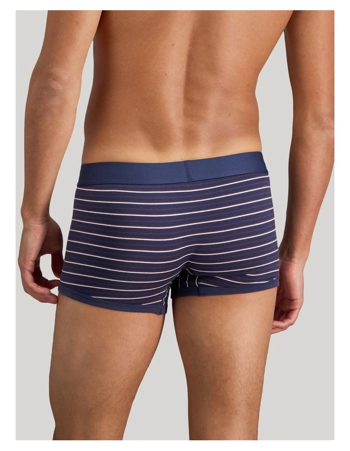 Bold Stripe Mens Trunk in Peacoat/Plum Stripe image 2