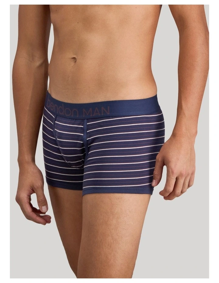 Bold Stripe Mens Trunk in Peacoat/Plum Stripe image 4